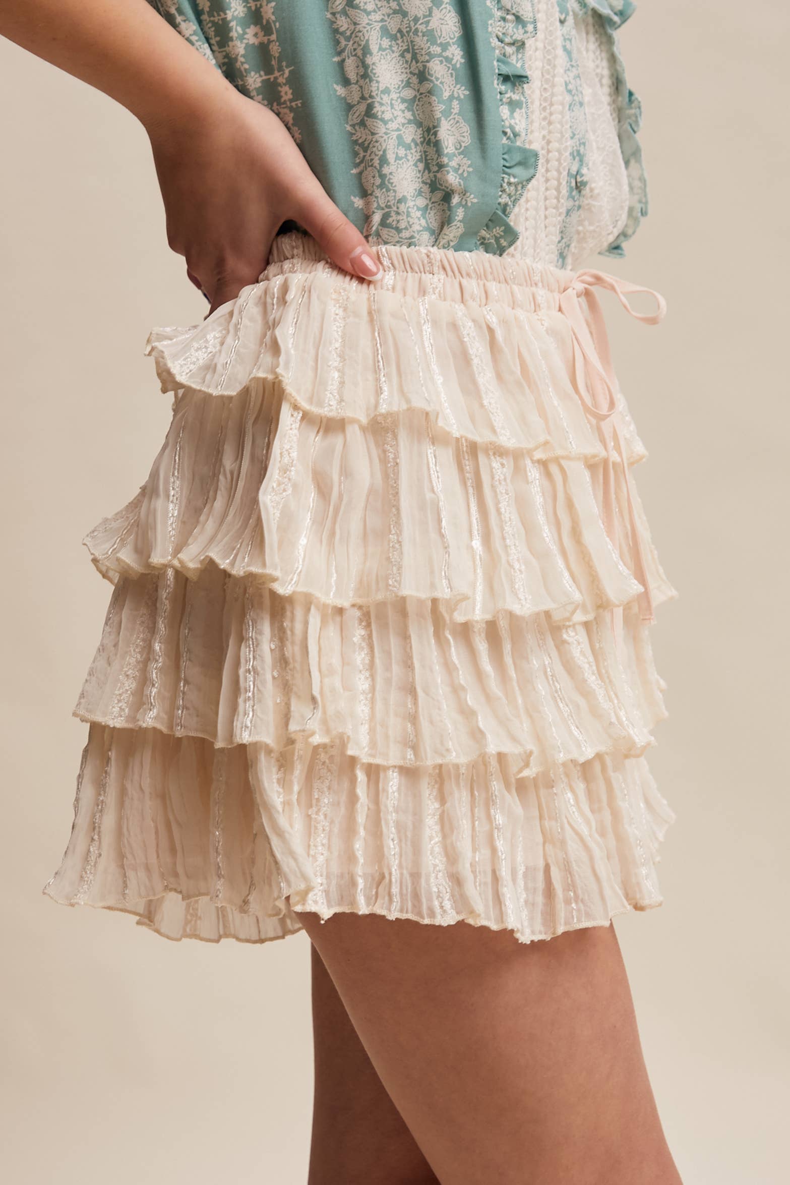 Lainey Tiered Mini Skort