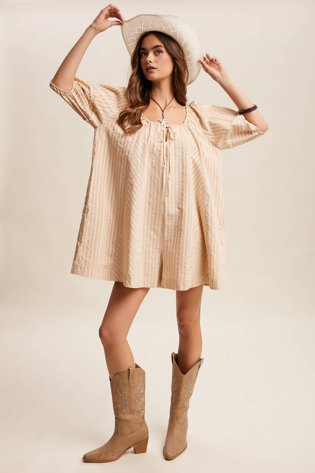 Felicity Puff Sleeve Romper