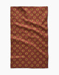 Burnt Orange Floral Tea Towel