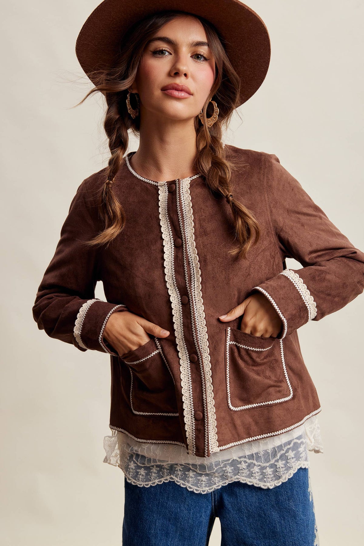 Laura Faux Suede Jacket