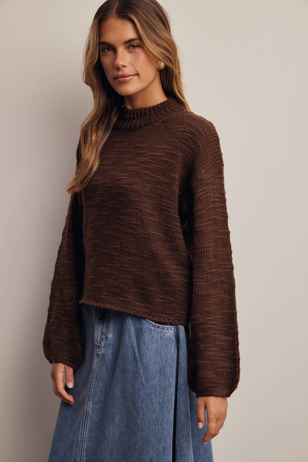 Chloe Marled Sweater