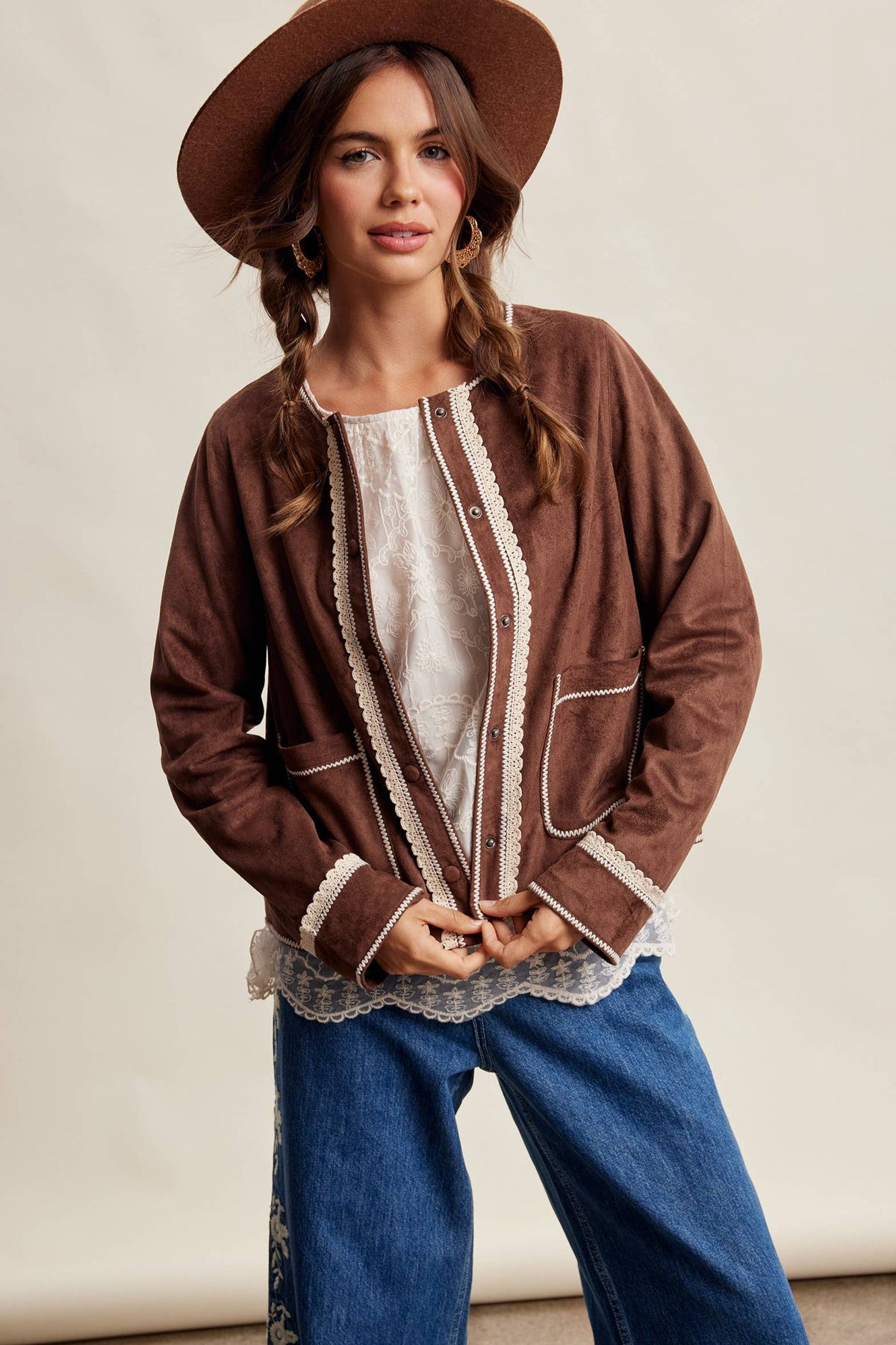 Laura Faux Suede Jacket