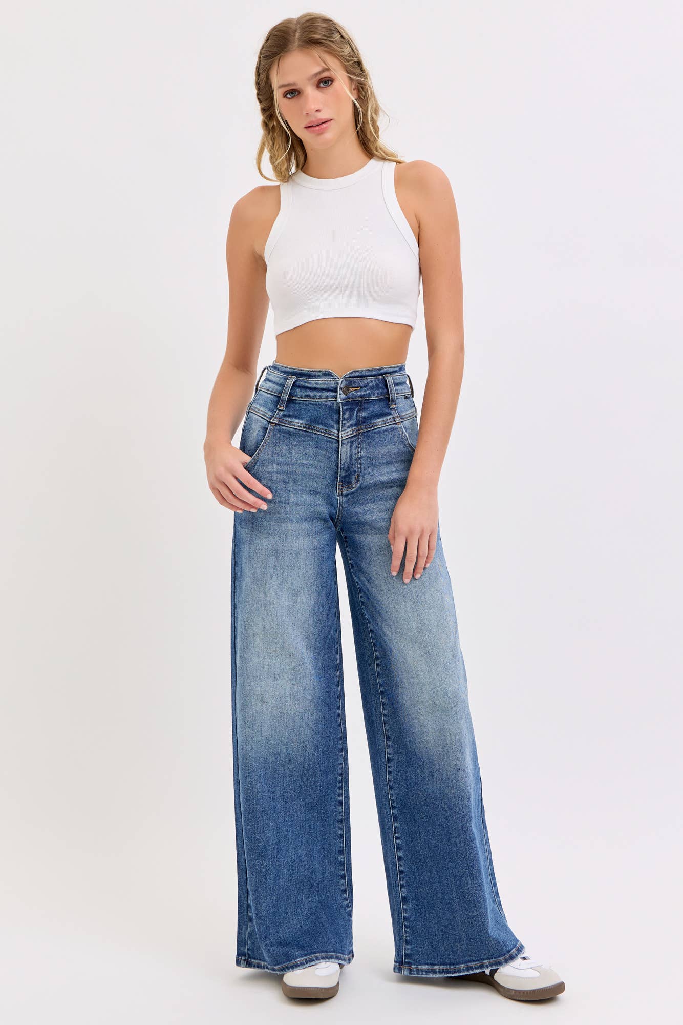 High Rise Wide Leg Jeans