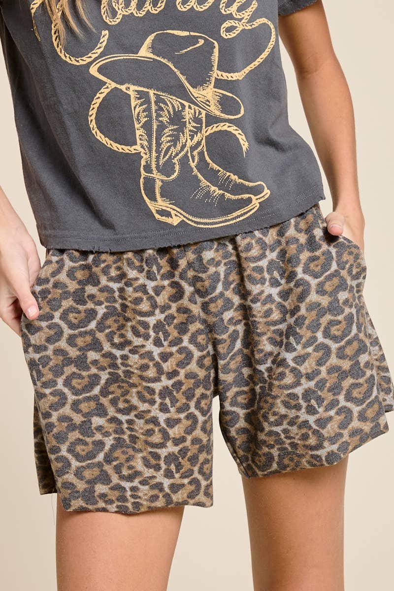 Tori Leopard Shorts