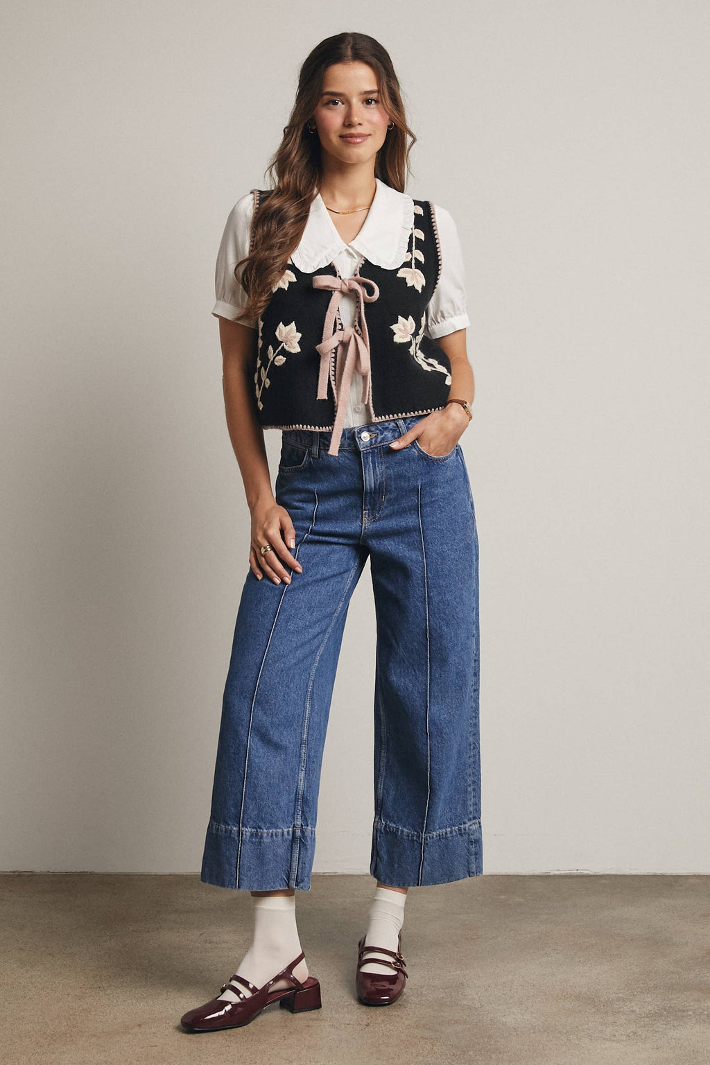 Etta Tie-Front Knit Vest