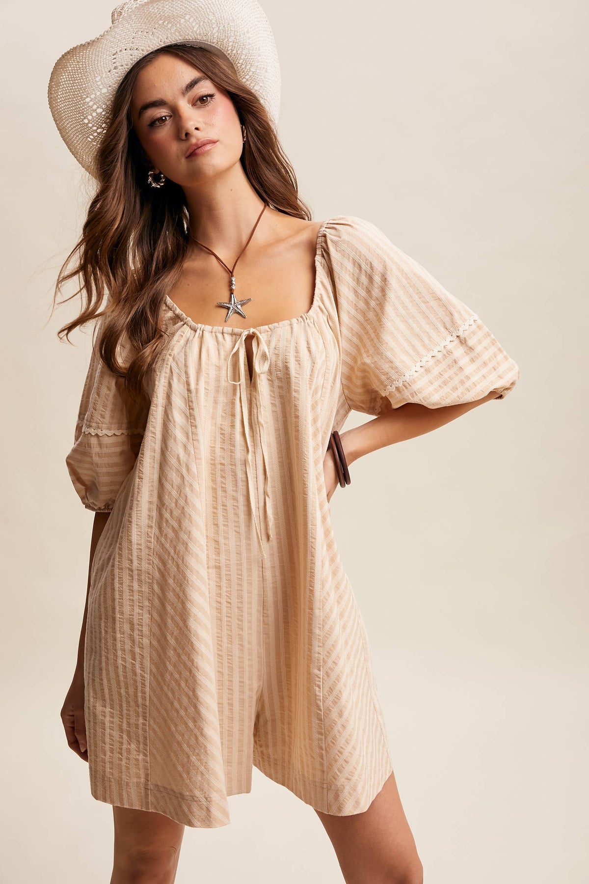 Felicity Puff Sleeve Romper