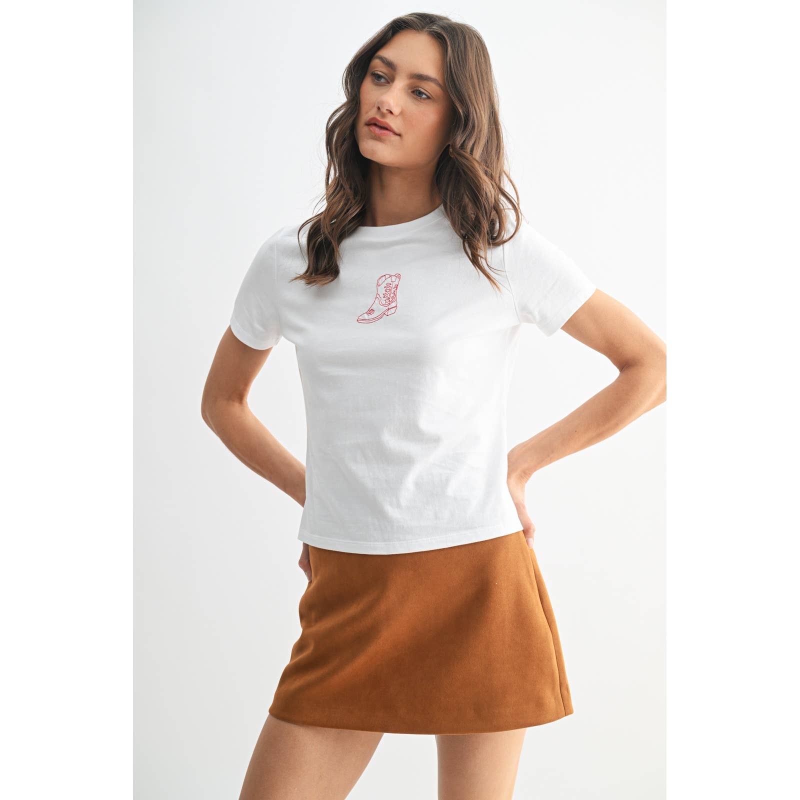 Western Embroidered Knit Top