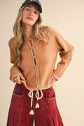 Maeve Contrast Stitch Cardigan
