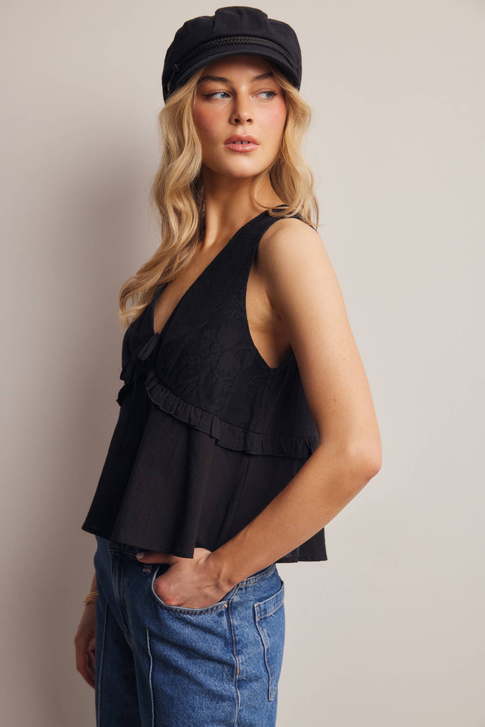 Izzy Tie-Front Sleeveless Top