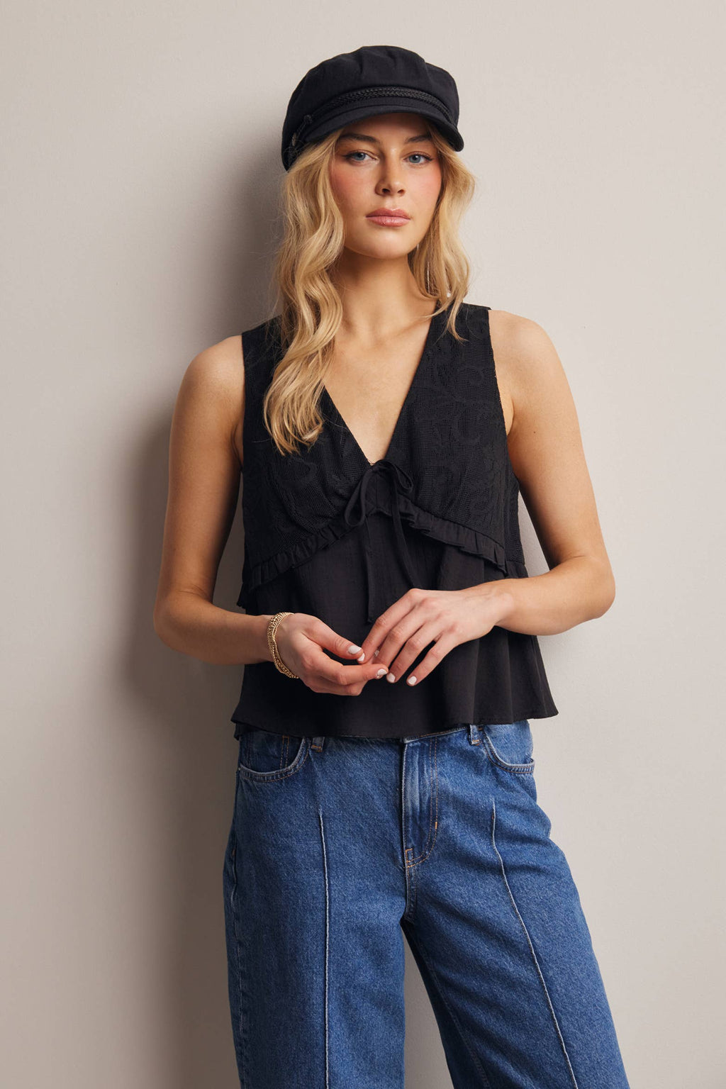 Izzy Tie-Front Sleeveless Top
