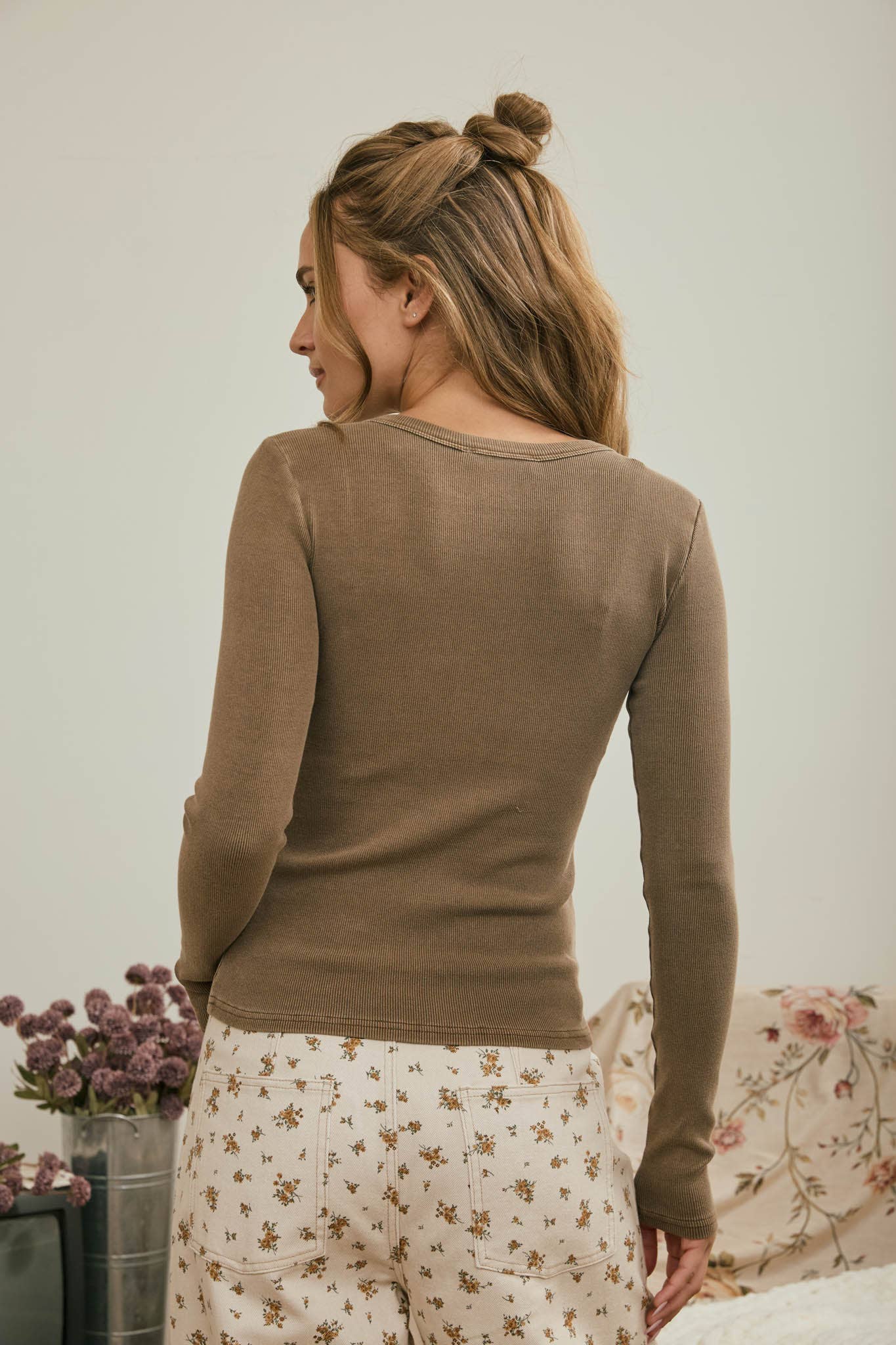 Casey Button Front Long Sleeve