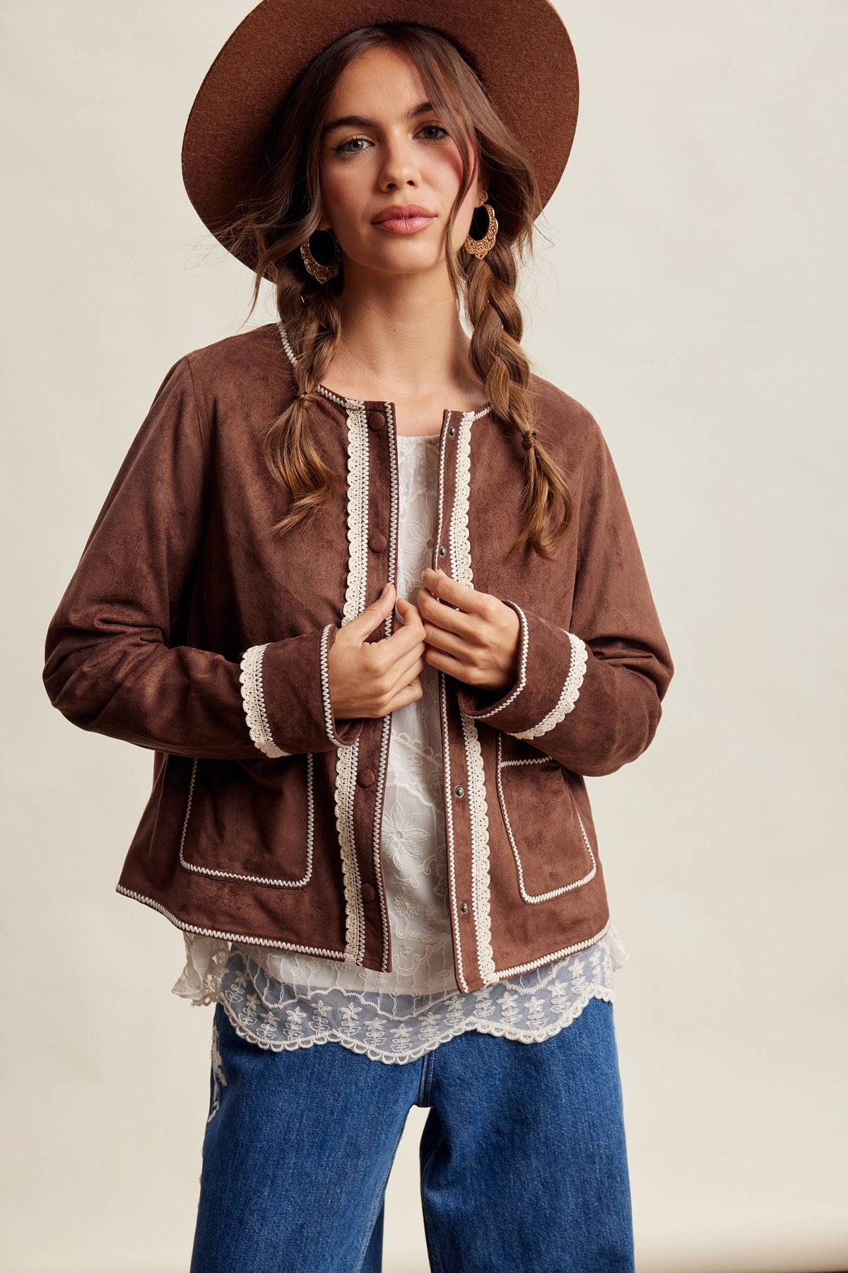 Laura Faux Suede Jacket