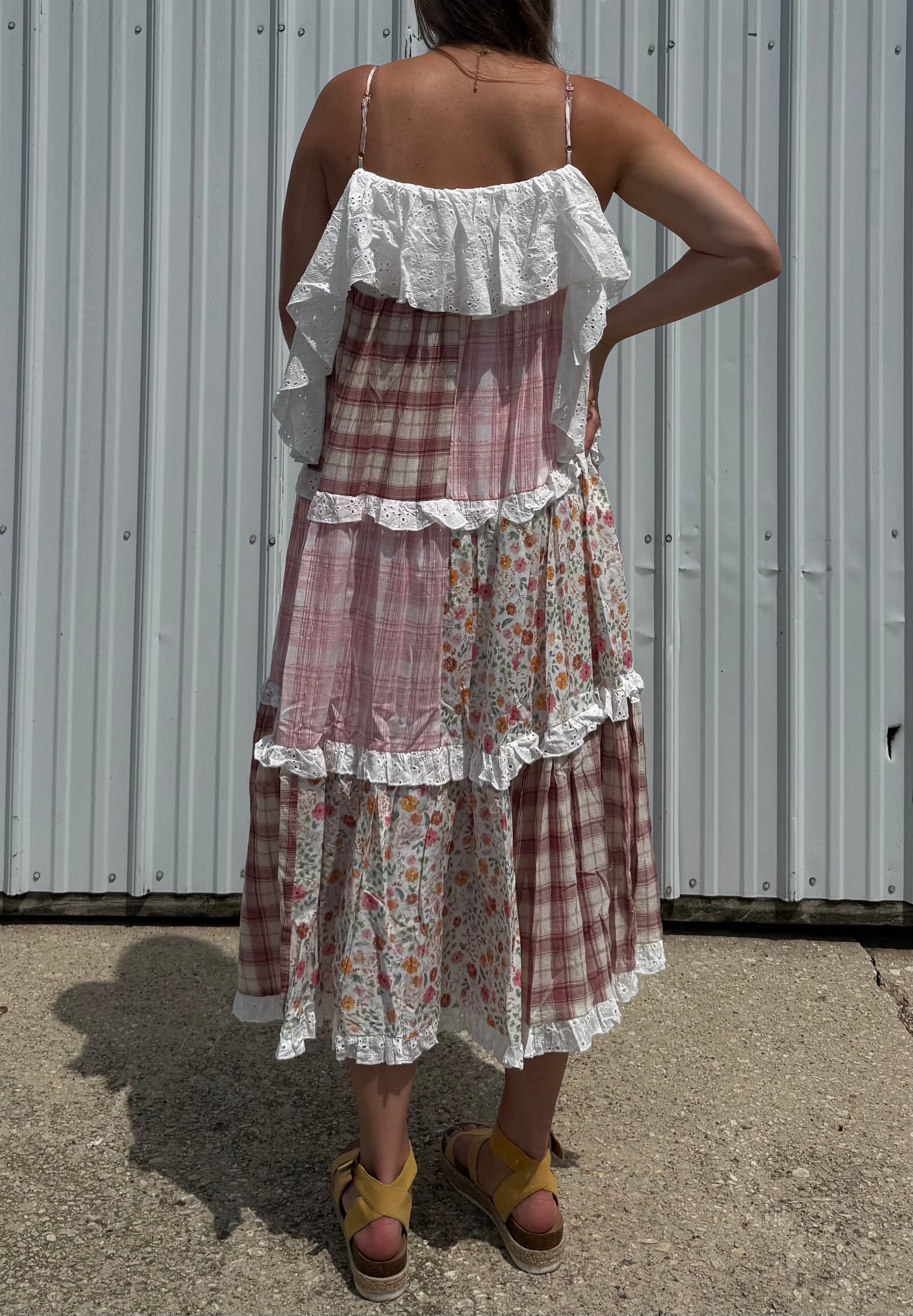 Patchwork Floral Dress