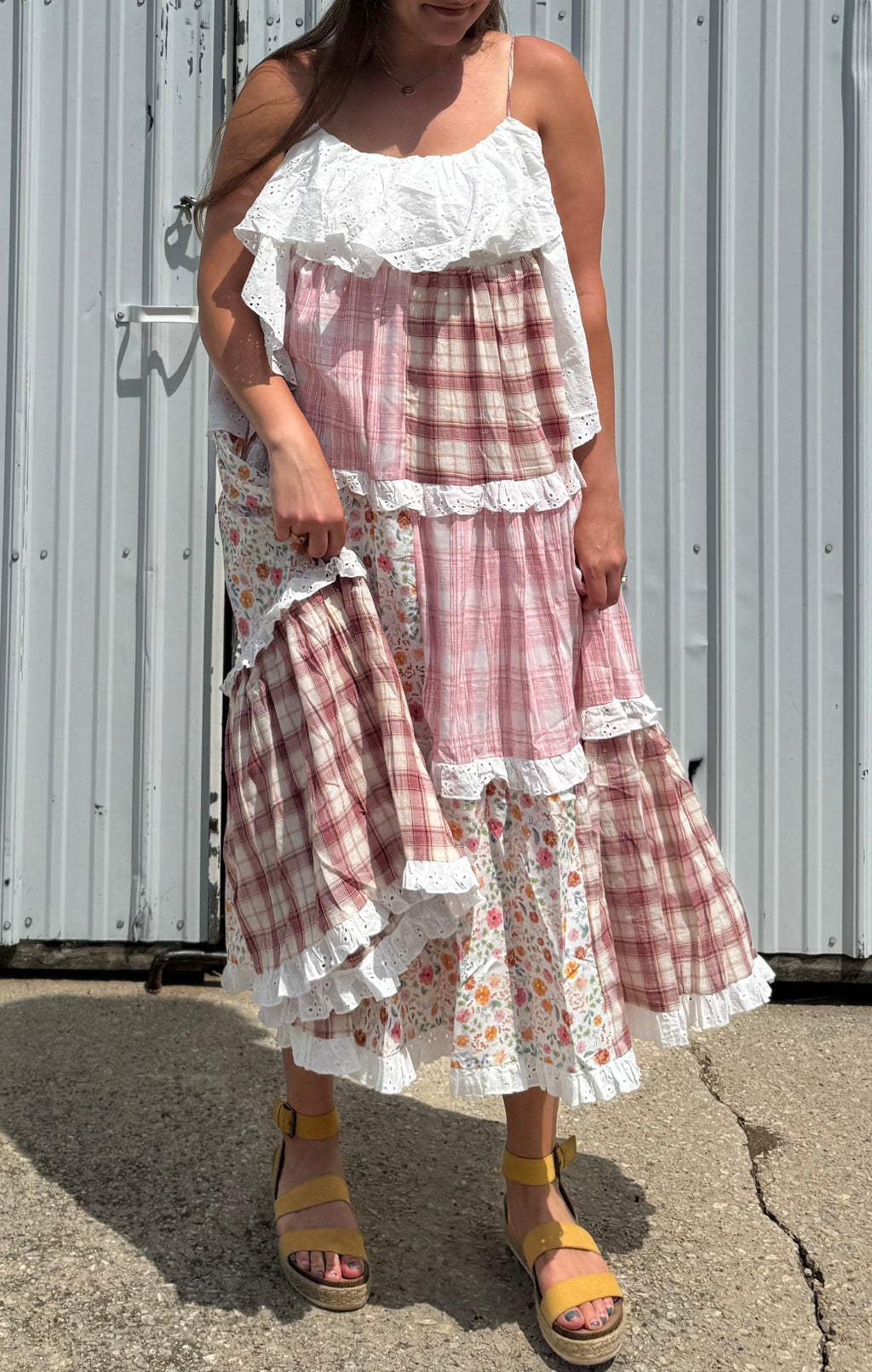 Patchwork Floral Dress