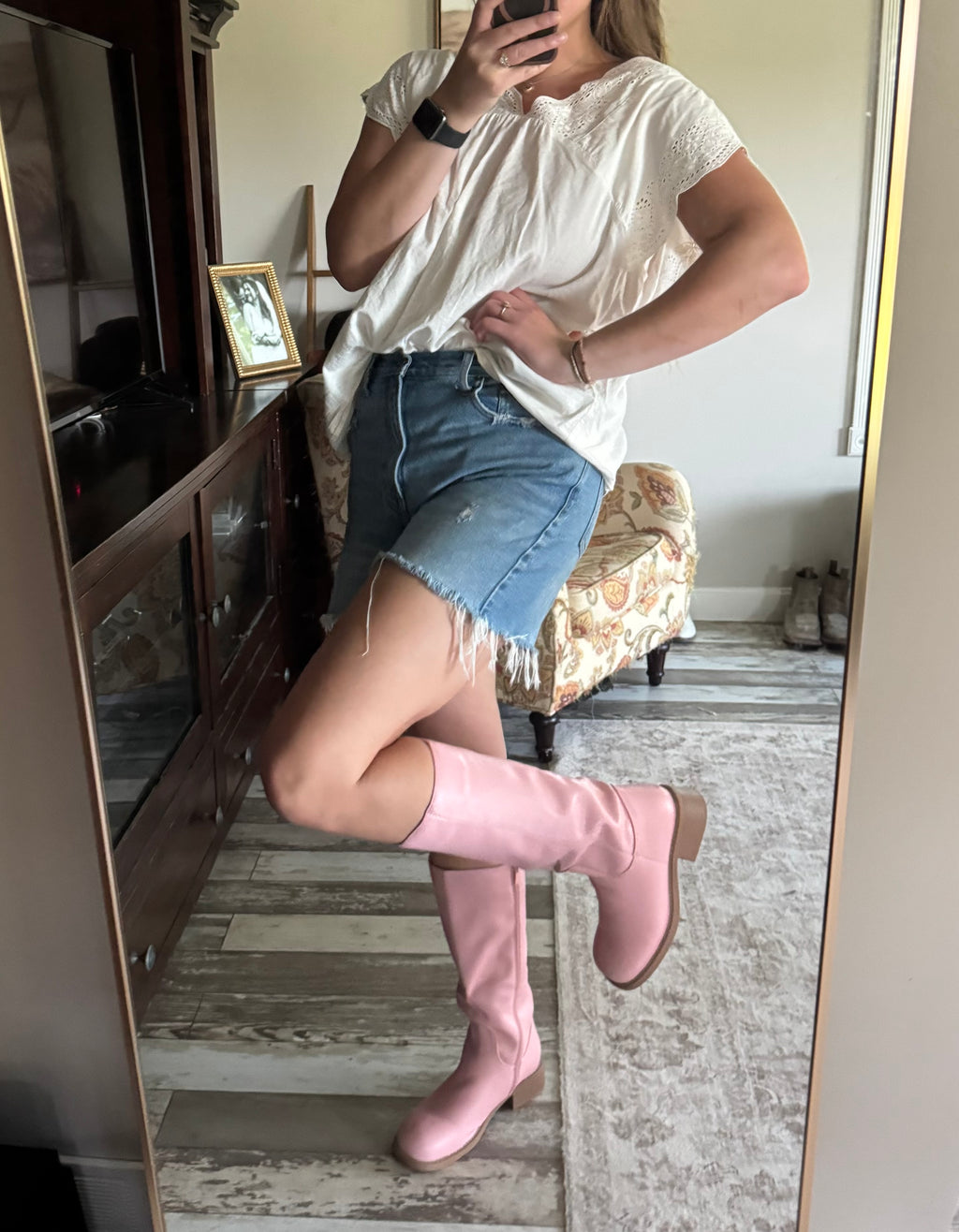 Pink Star Boots