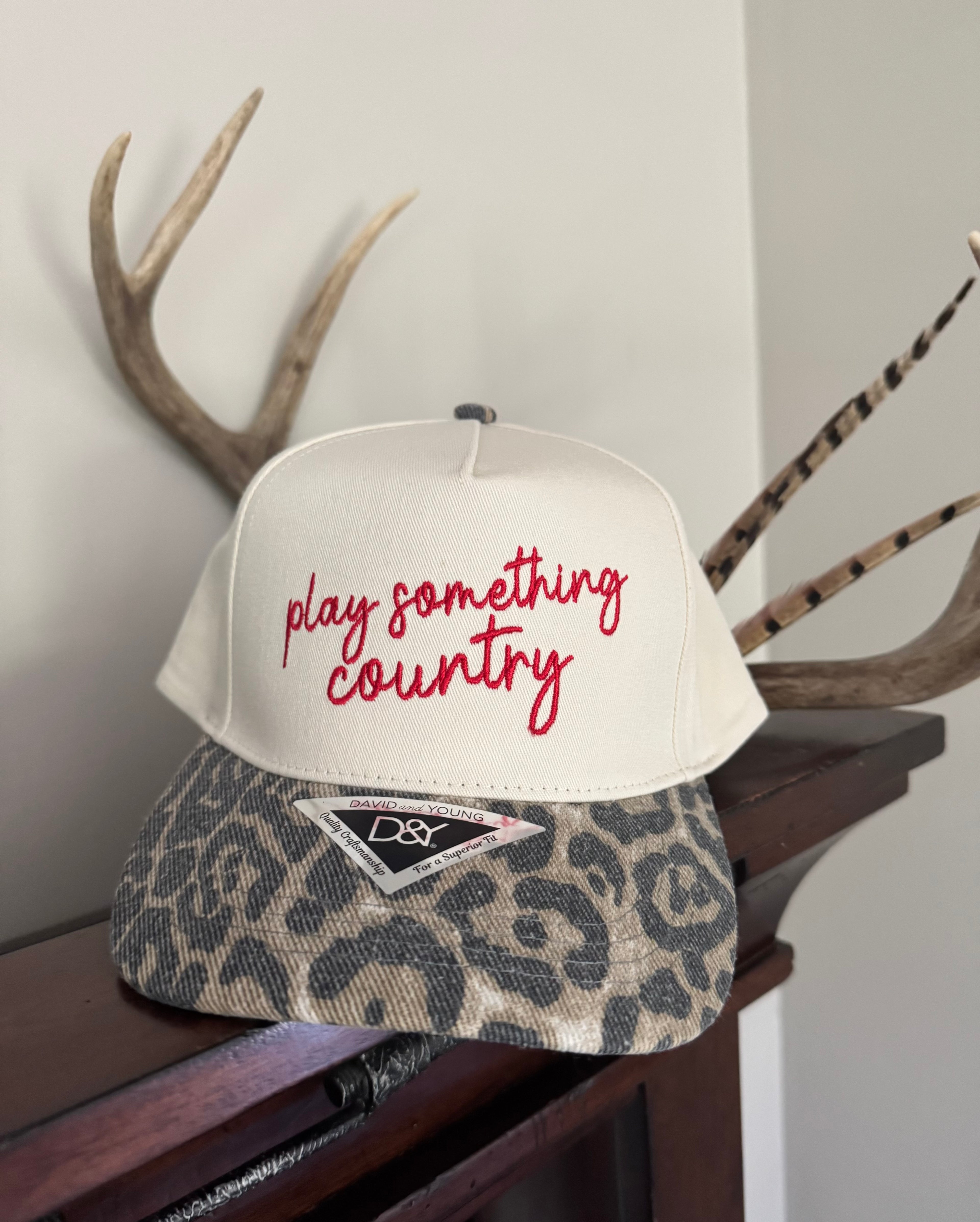 "Play Something Country" Leopard Hat