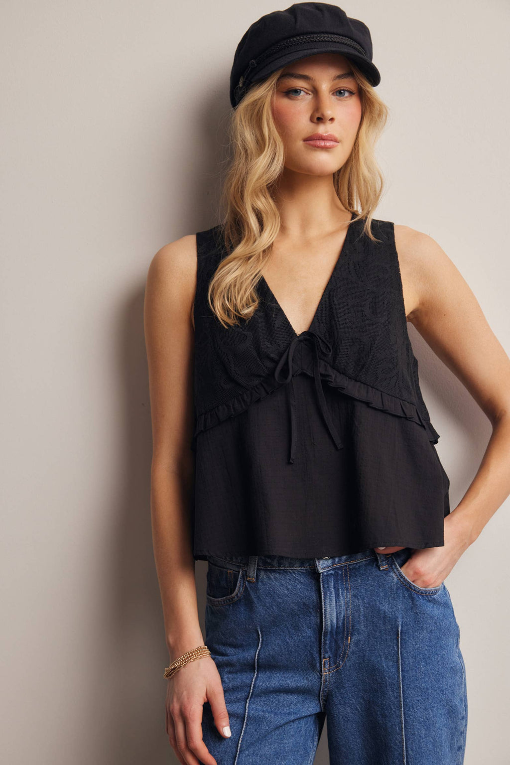 Izzy Tie-Front Sleeveless Top