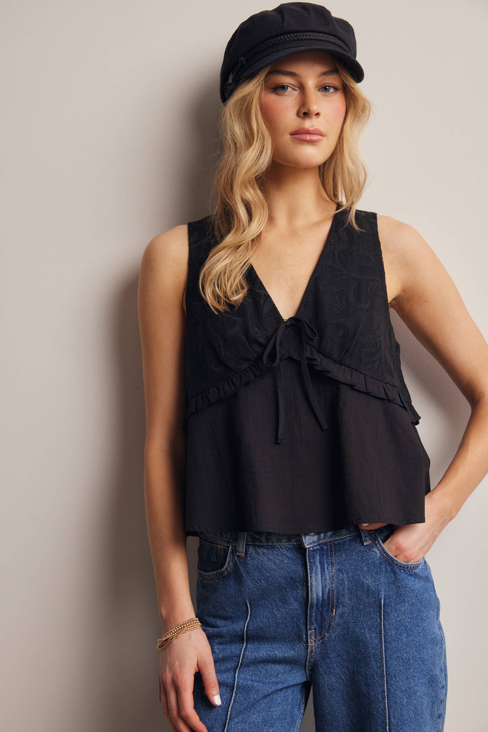Izzy Tie-Front Sleeveless Top