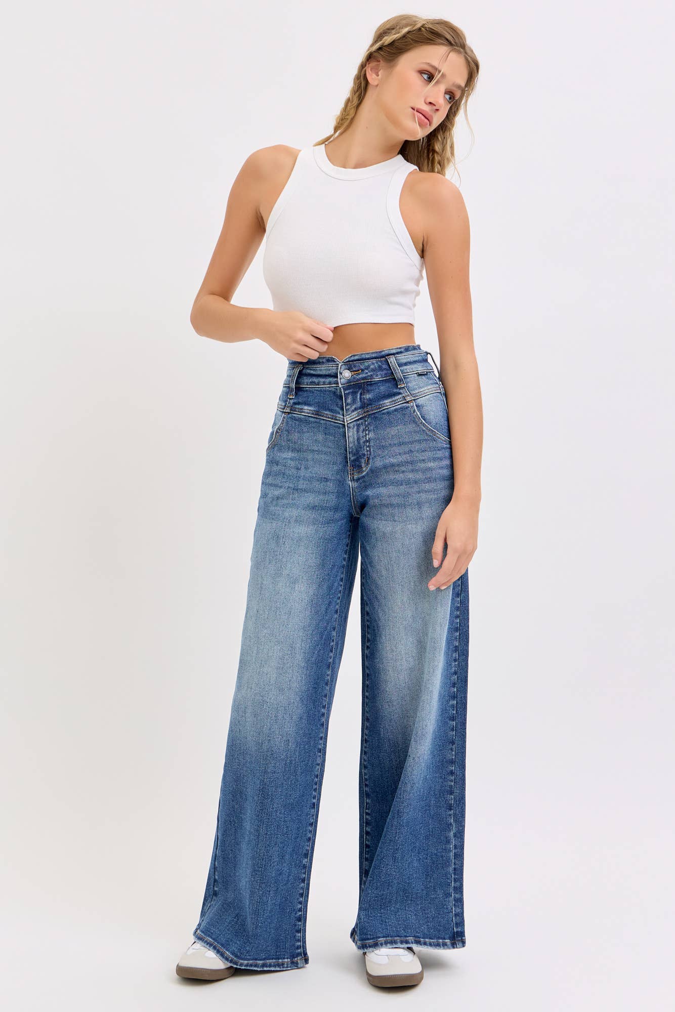 High Rise Wide Leg Jeans