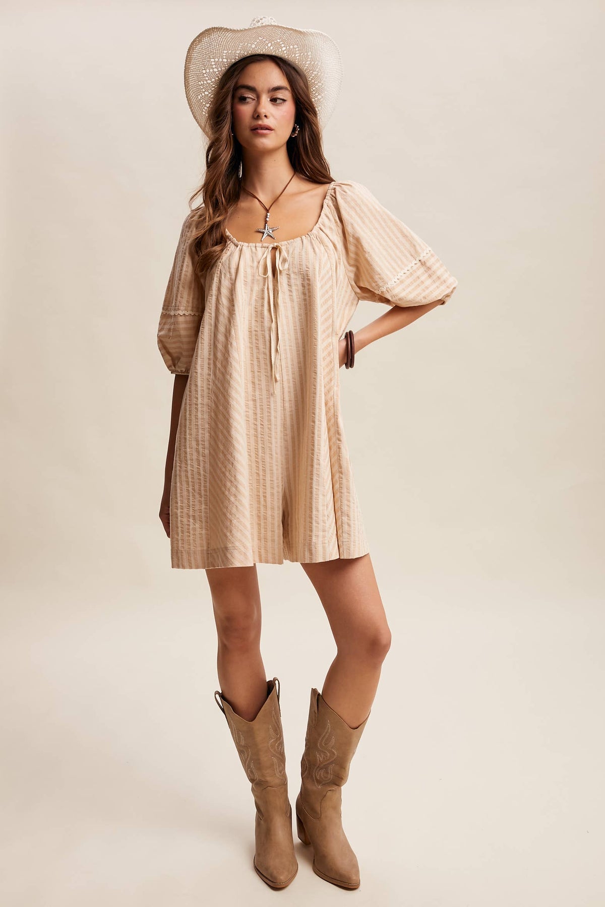Felicity Puff Sleeve Romper