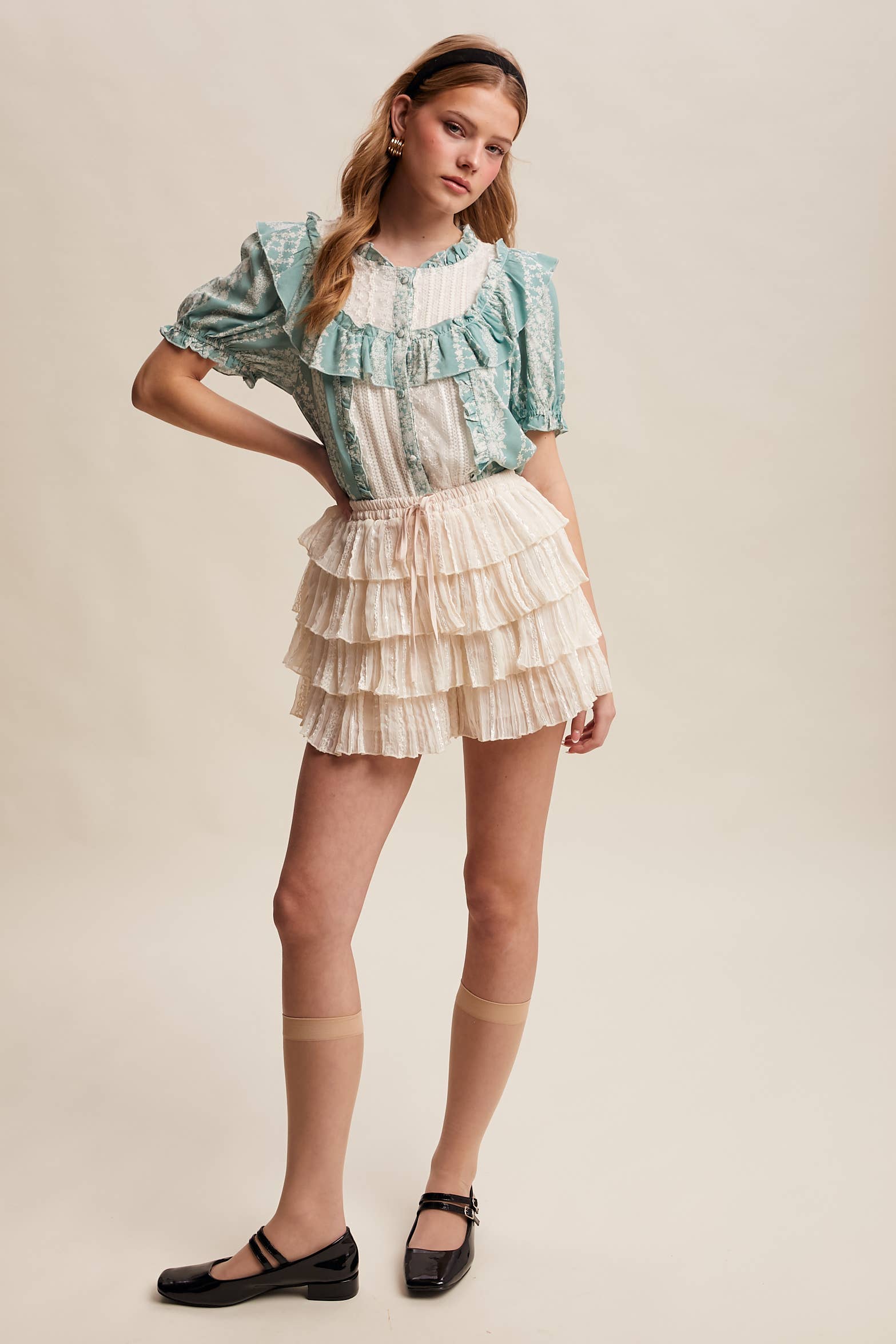 Lainey Tiered Mini Skort