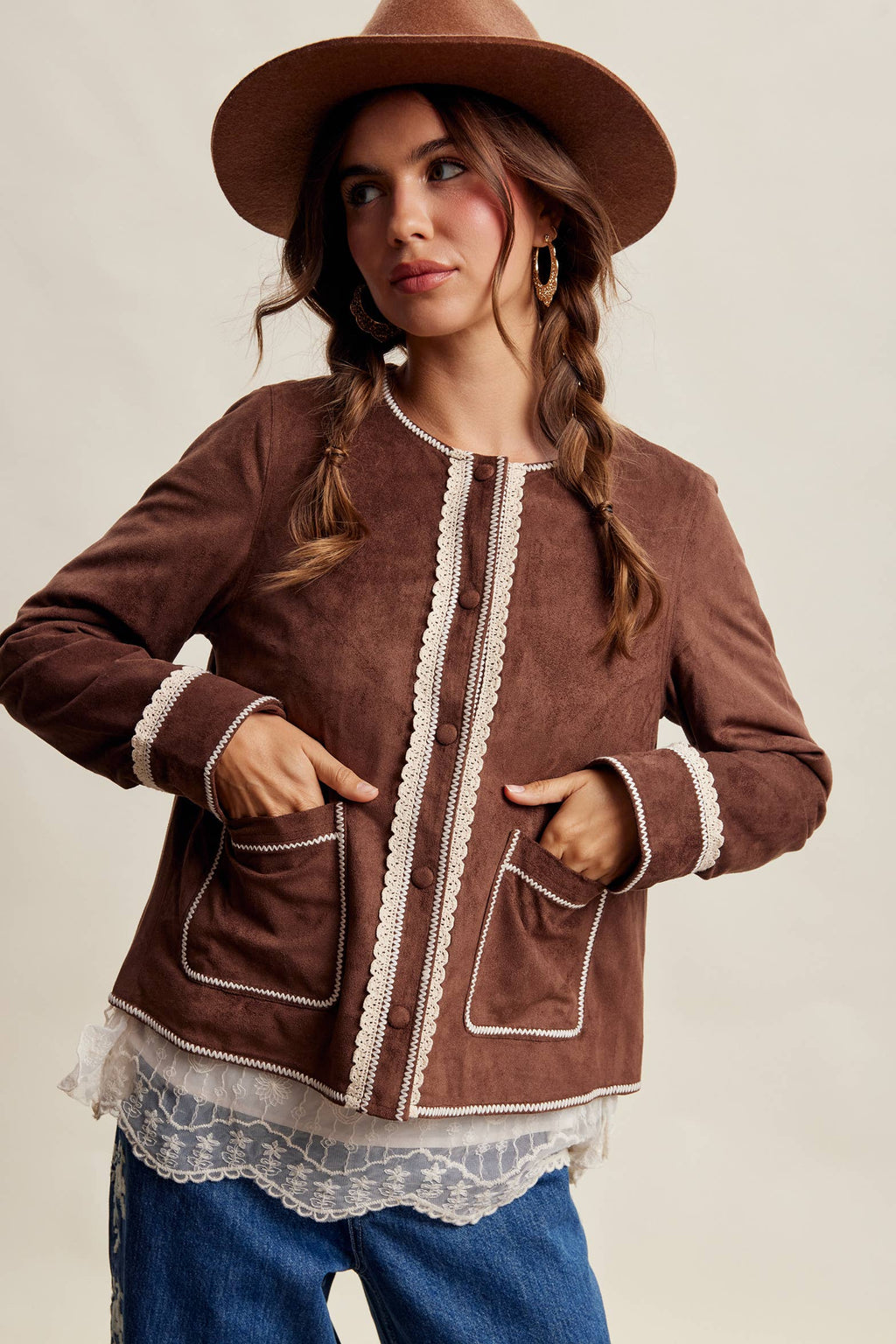 Laura Faux Suede Jacket