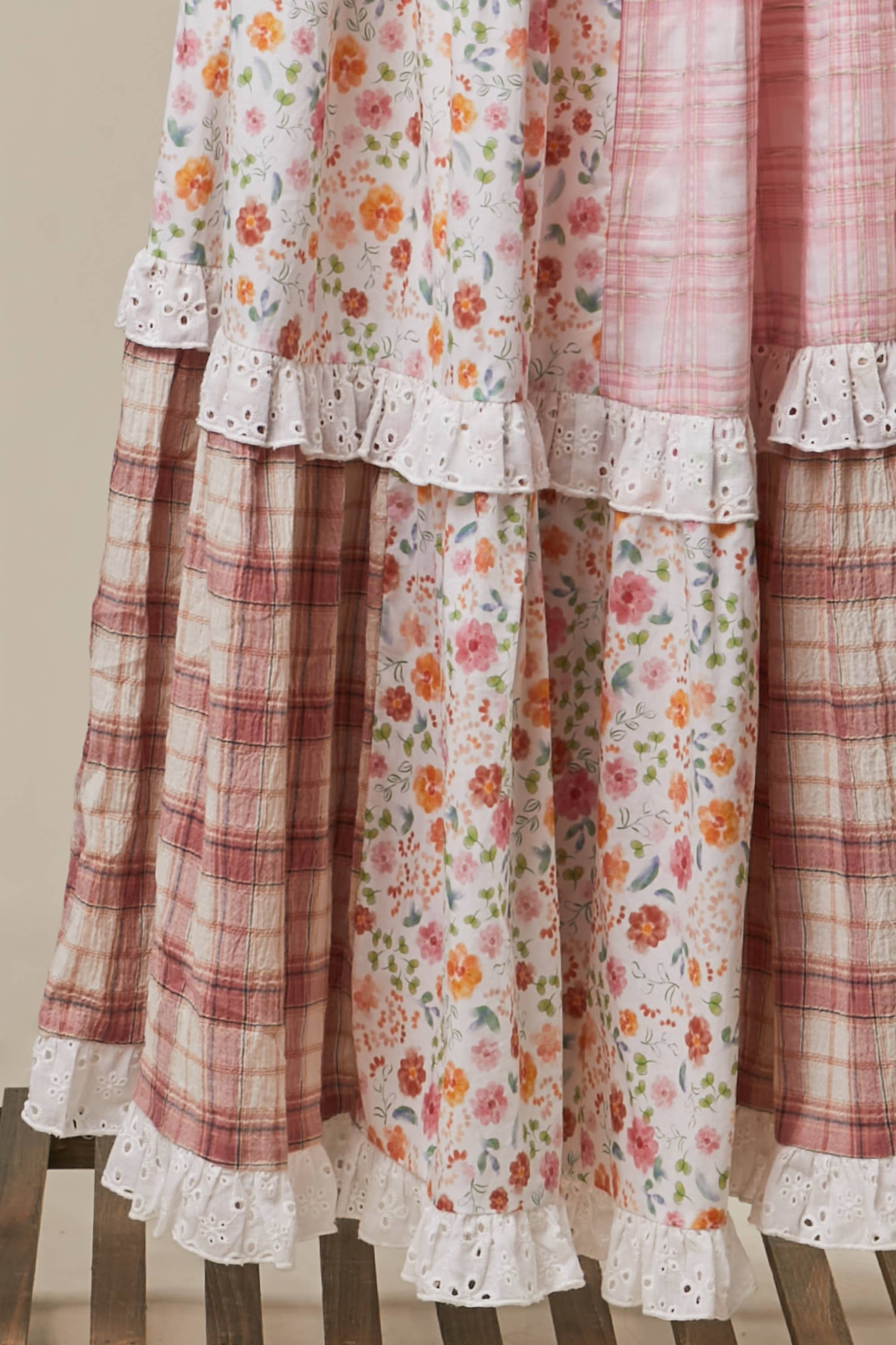 Patchwork Floral Dress