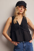 Izzy Tie-Front Sleeveless Top