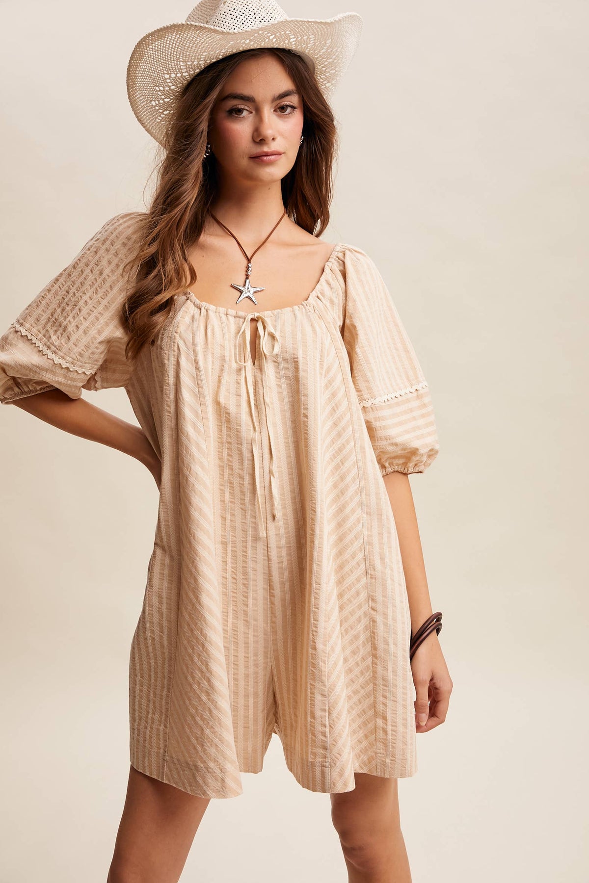 Felicity Puff Sleeve Romper