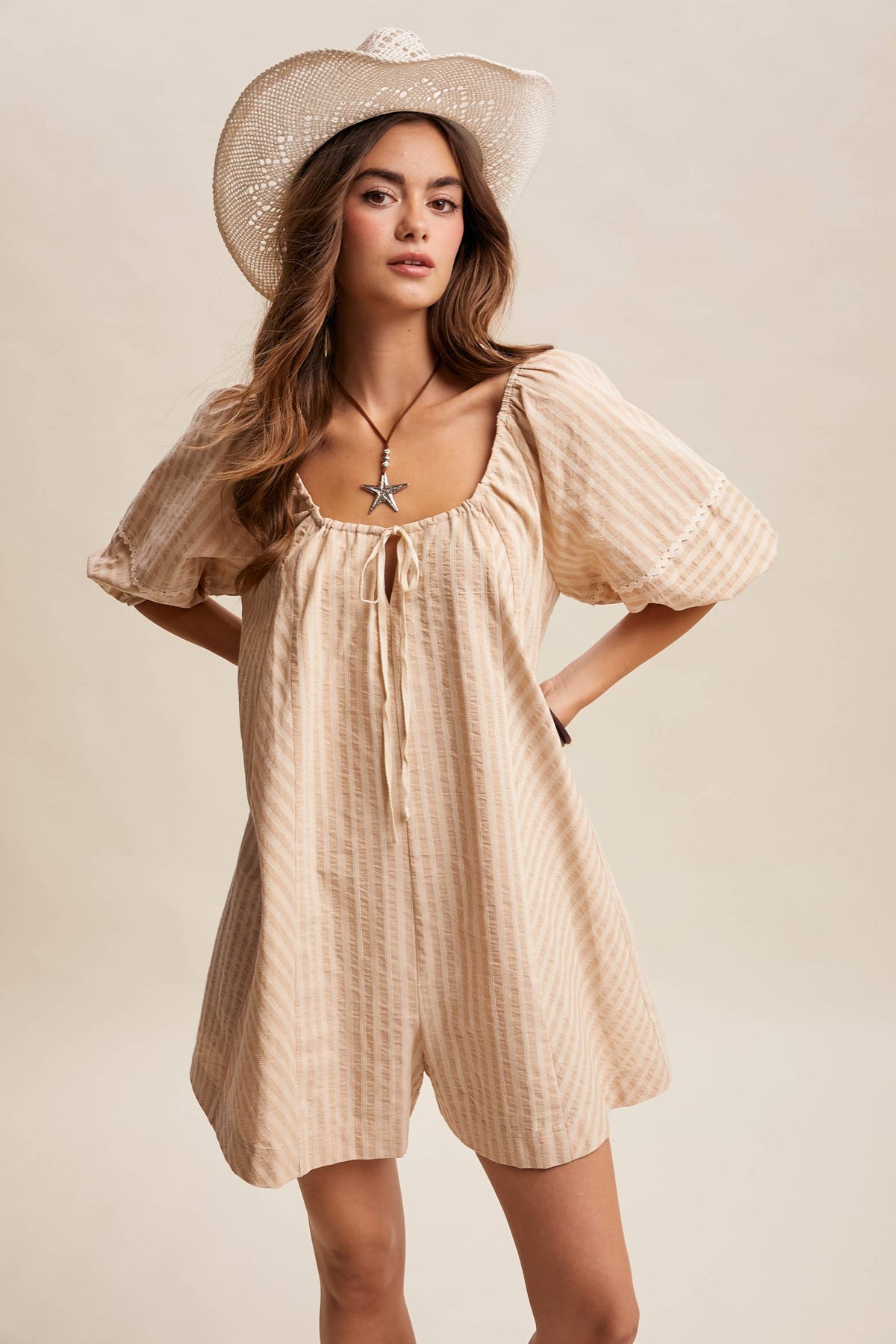 Felicity Puff Sleeve Romper