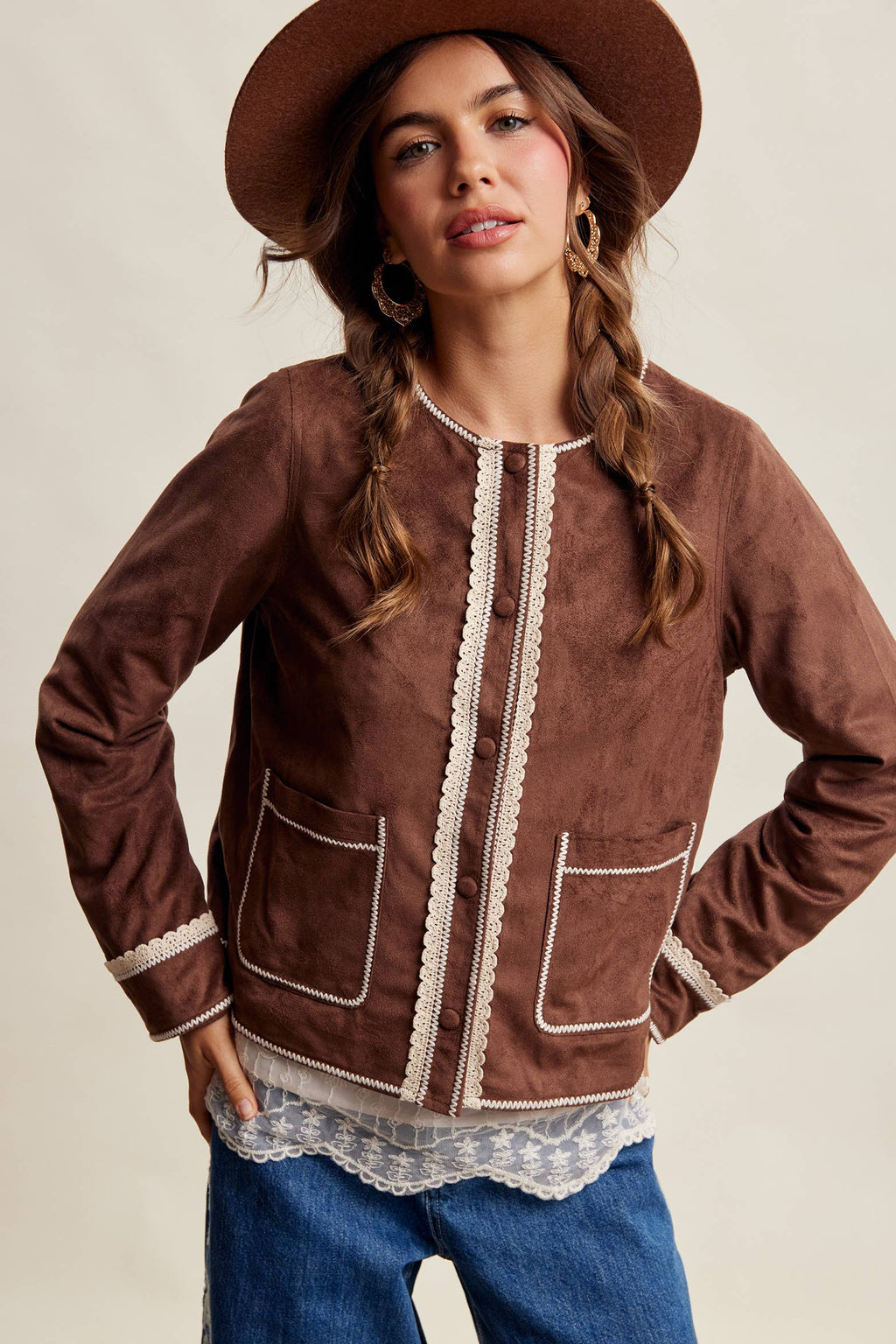 Laura Faux Suede Jacket