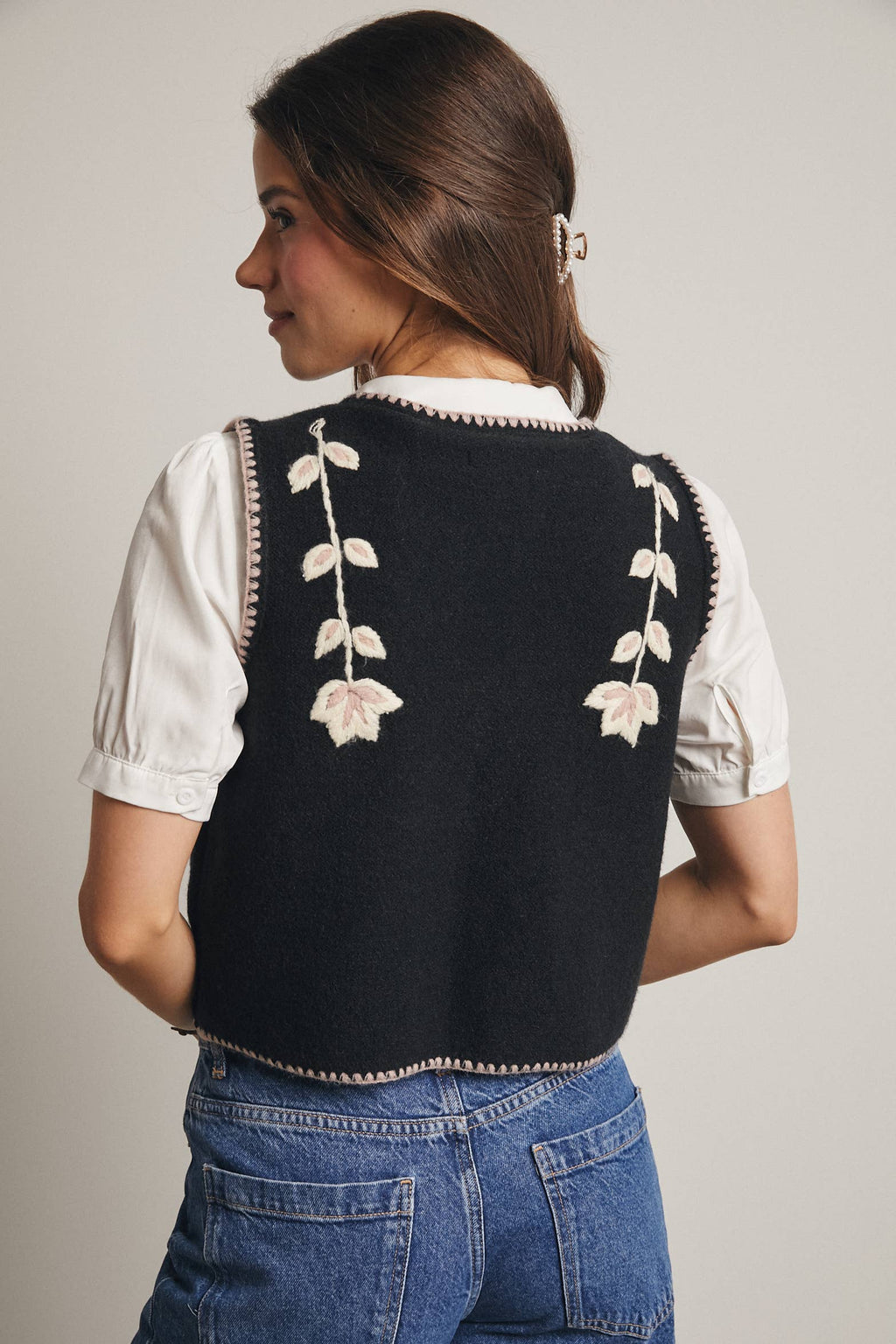 Etta Tie-Front Knit Vest