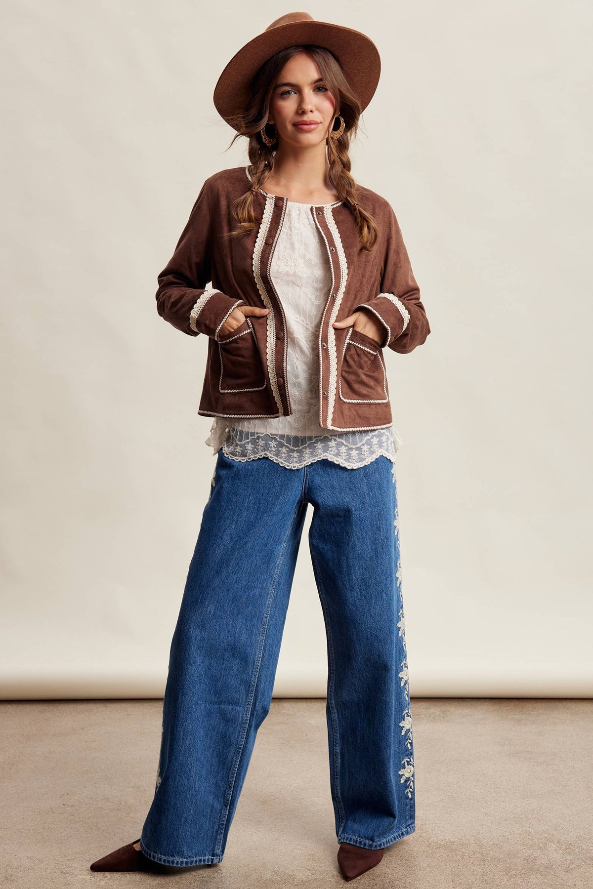 Laura Faux Suede Jacket