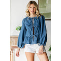 Opal Tie Front Denim Top