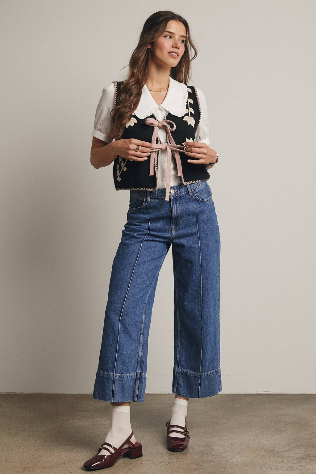 Etta Tie-Front Knit Vest