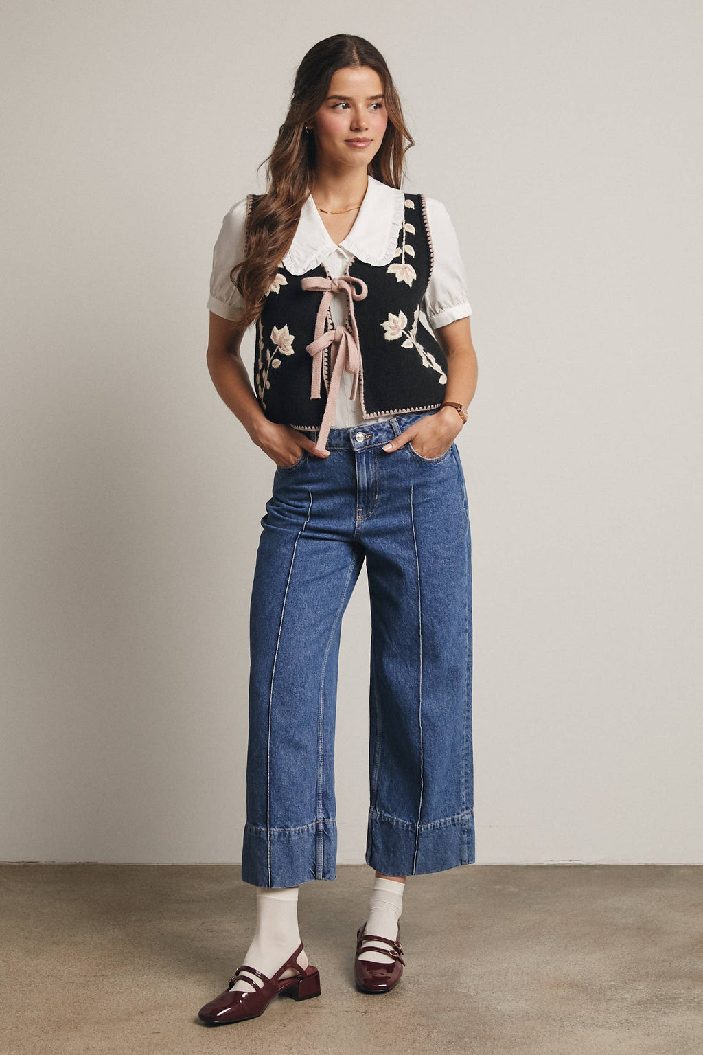 Etta Tie-Front Knit Vest