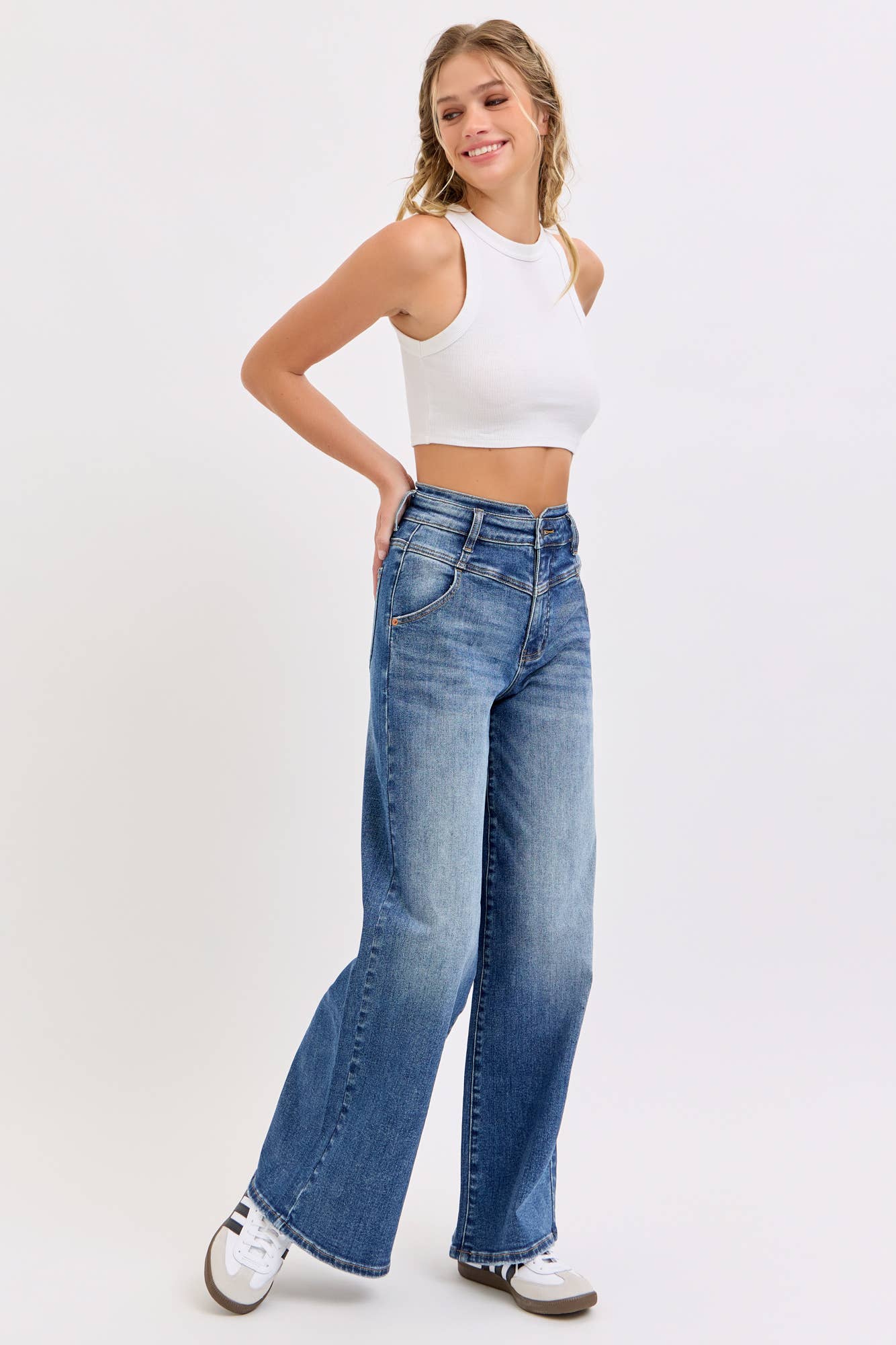 High Rise Wide Leg Jeans